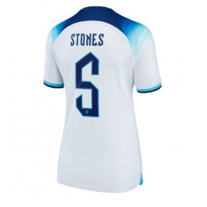 Anglia John Stones #5 Koszulka Podstawowych Kobiety MŚ 2022 Krótki Rękaw